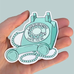 I Wish You Had A Number Where You Are - Your Belgian Things Vinyl Sticker Mountain Goats Lyric Quote Waterproof Dishwasher Safe Gift