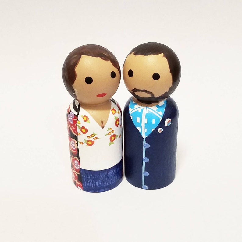 CUSTOM Peg Doll Request Any Person Hand Painted Wooden Figurine Gift for Nonbinary, Men, Women image 7