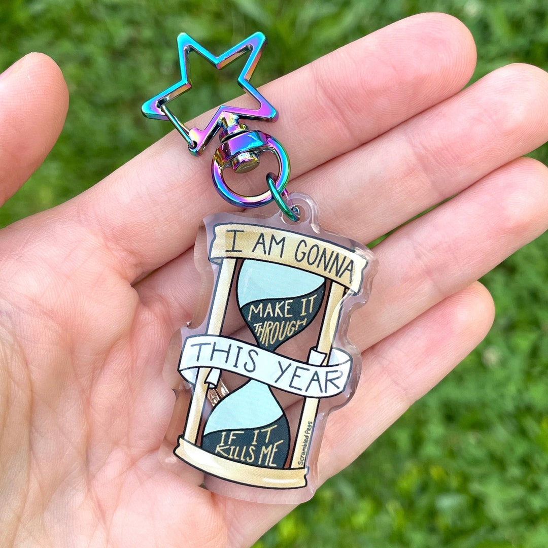 This Year Acrylic Charm Keychain Subtle Accessory for Keys Bags Gift ...