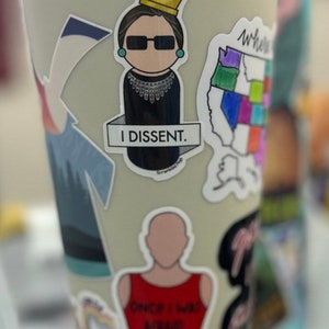 Ruth Bader Ginsburg I Dissent Notorious RBG Waterproof Sticker Laptop Sticker Feminist Gifts for Women Girls Nonbinary Decal Memorial SCOTUS image 4