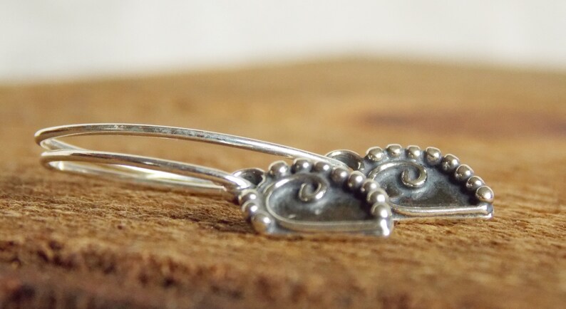 Silver Dangle Earrings, Everyday Earrings, Gift for Her, Leaf Earrings, Handmade Jewelry, Minimalist Earrings image 8