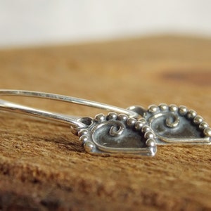 Silver Dangle Earrings, Everyday Earrings, Gift for Her, Leaf Earrings, Handmade Jewelry, Minimalist Earrings image 4