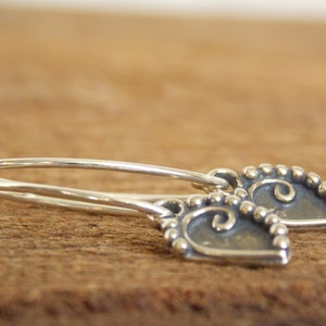 Silver Dangle Earrings, Everyday Earrings, Gift for Her, Leaf Earrings, Handmade Jewelry, Minimalist Earrings image 7