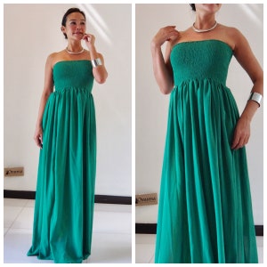 Bridesmaids green Emerald,Emeralds green chiffon , chiffon dress long maxi dress  one size fits