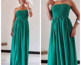 Bridesmaids green Emerald,Emeralds green chiffon , chiffon dress long maxi dress  one size fits