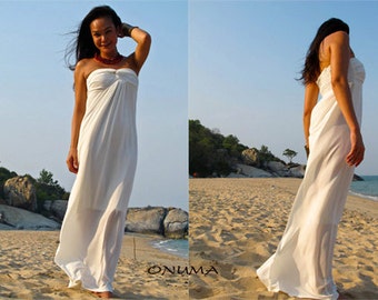 White or Off White dress, Woman Dress,Long Dress,Maxi Dress ,Strapless dress