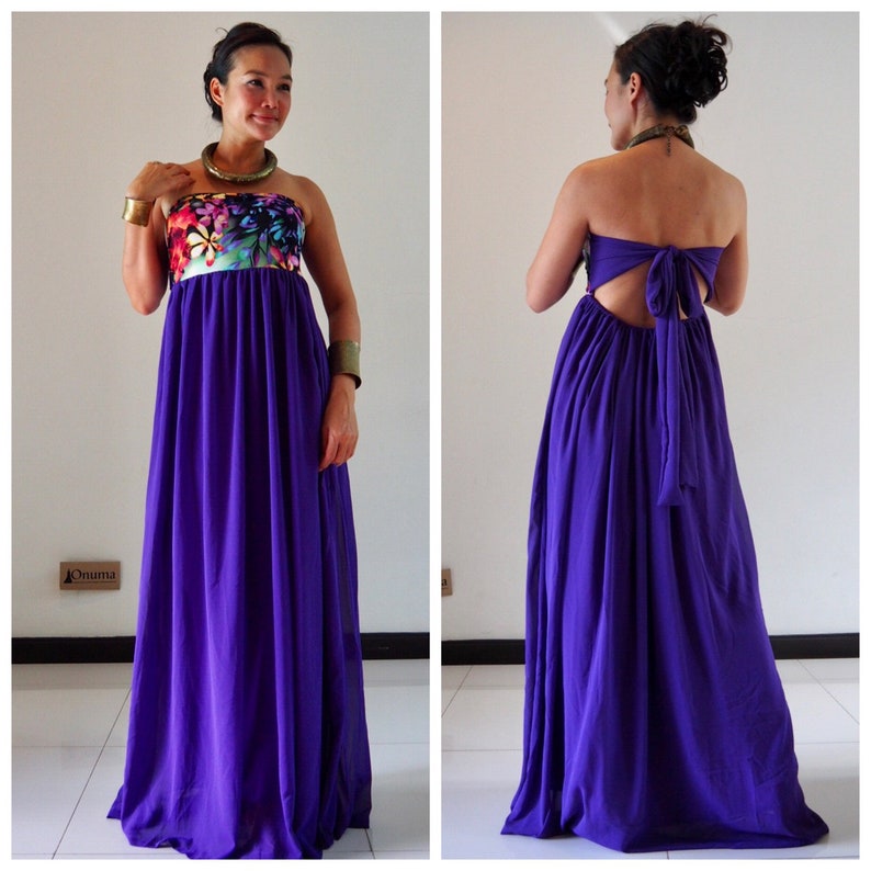Purple dress bridesmaids dress maternity dress chiffon Etsy