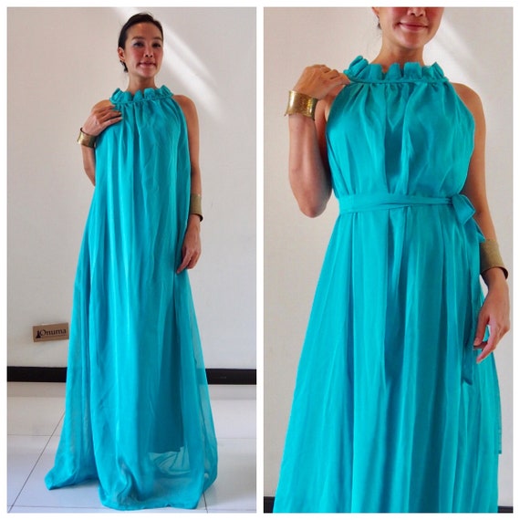 aqua teal dress