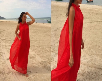 Beach dress red 2025