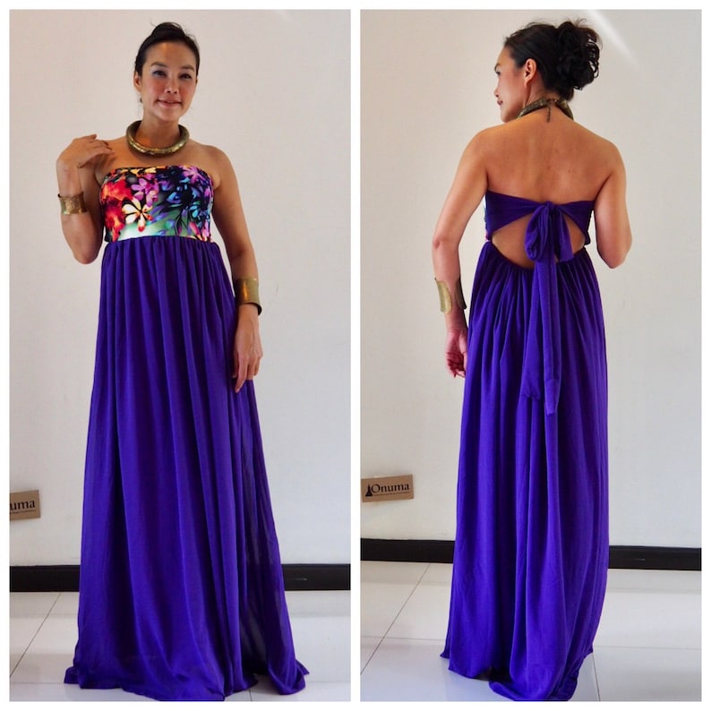 Purple dress bridesmaids dress maternity dress chiffon Etsy