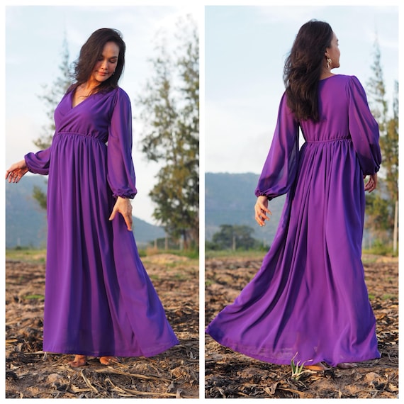 purple bridesmaids dress