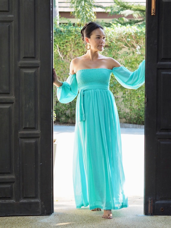 Vestidos de color agua marina sale
