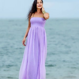 Purple dress, Bridesmaid dress,White wedding dress,chiffon dress,Lavender Dress, Beach dress ,long dress,