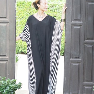 kaftan black white maxi dress,off shoulder maxi , long maxi dress all size