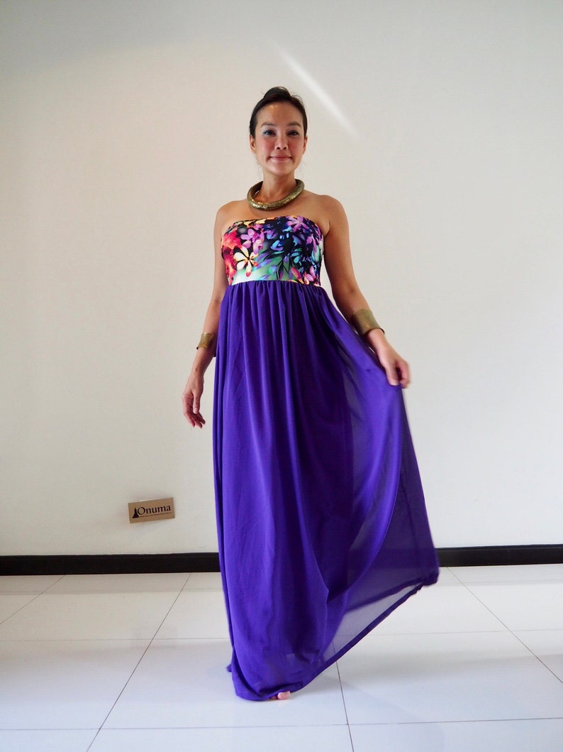 Purple dress bridesmaids dress maternity dress chiffon Etsy