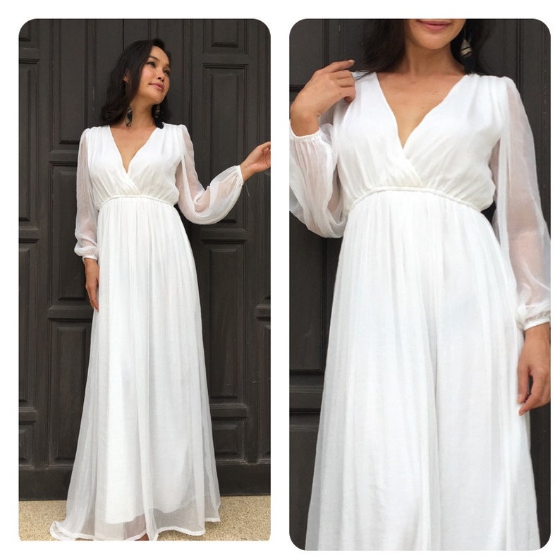 White Chiffon Dress