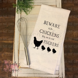 Lustiges Huhn Geschirrtuch, Bauernhaus-Küchen-Dekor