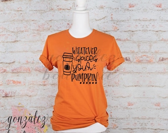 Seja qual for o tempero da sua camiseta de outono com abóbora