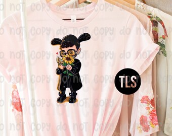 Serigrafía de dibujos animados de Bad Bunny, camiseta de concierto,