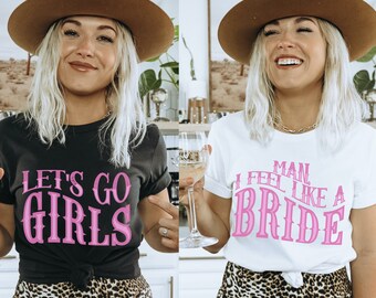 Retro Cowgirl Bachelorette Shirts, Bachelorette Party Shirts Funny, Nashville Bachelorette Shirts, Lets Go Girls, Country Bachelorette Party