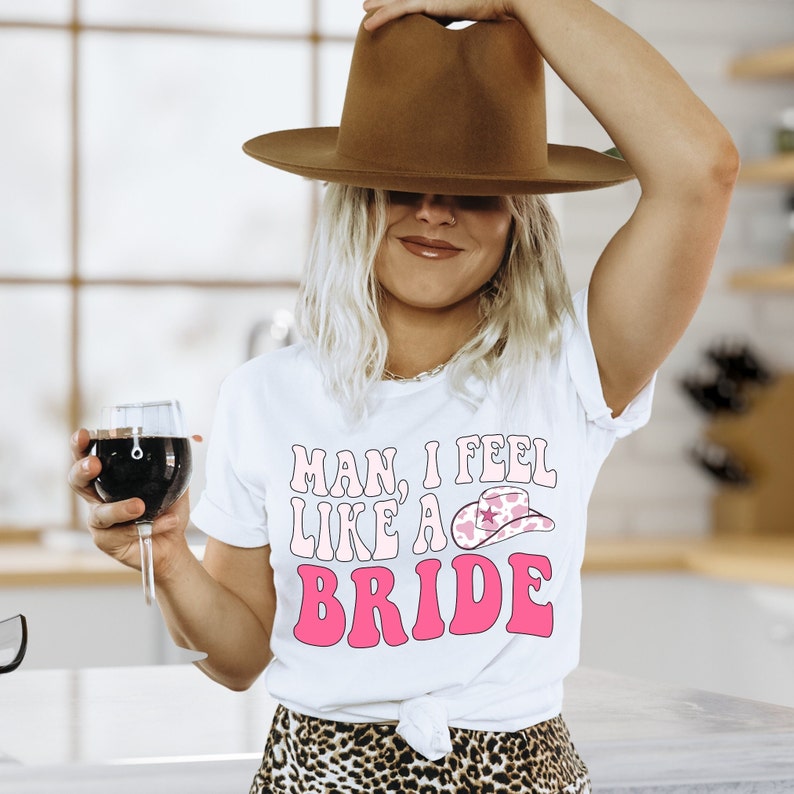 Country Cowgirl Bachelorette Party Shirts White