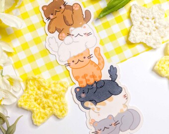 Cat Stack · Lesezeichen · Matt laminiert · Lesegeschenk