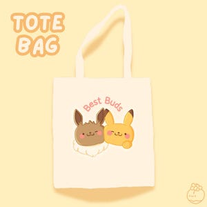 Pocket Monster Cuties Tote Bag: Kawaii Anime Eco Cotton Shopper