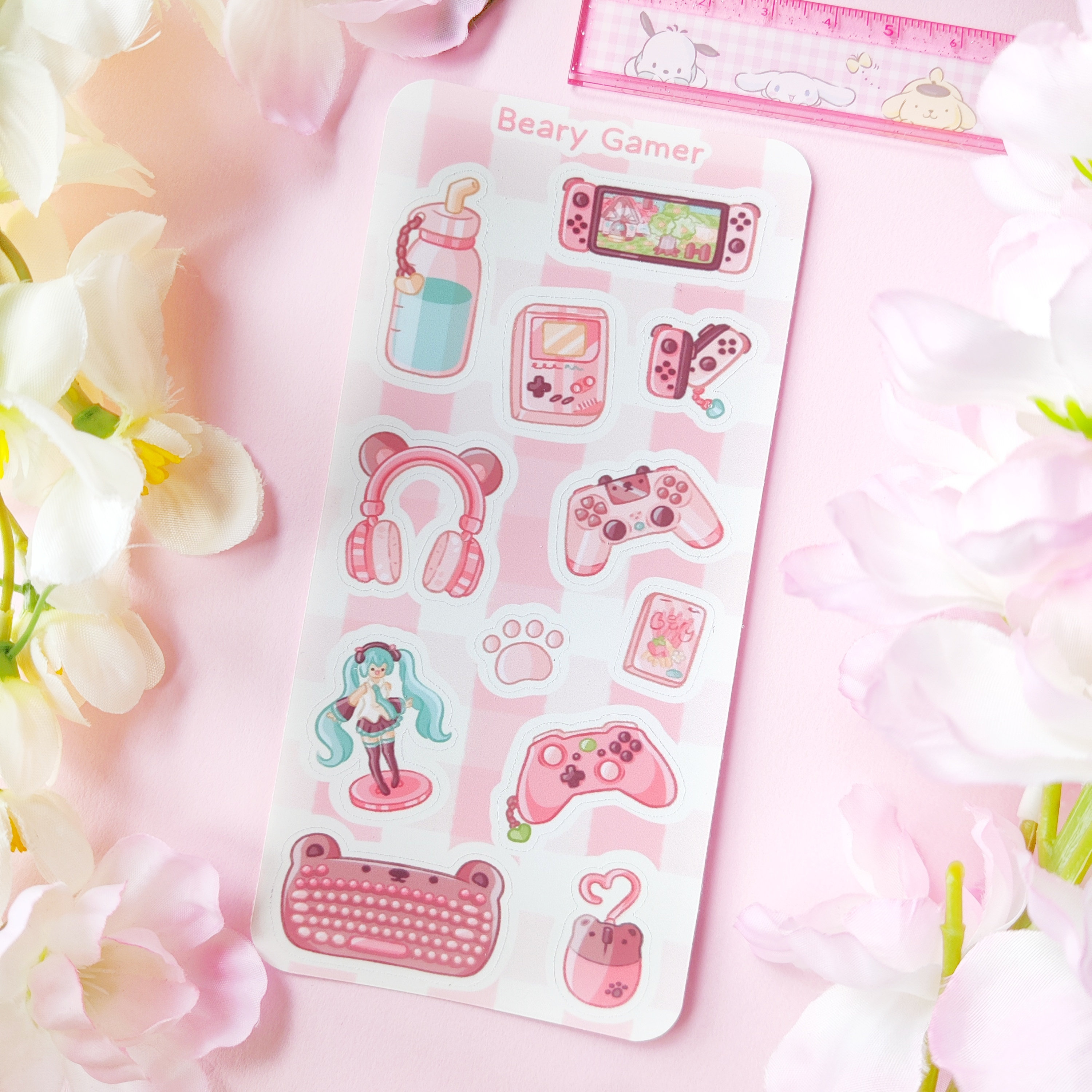 Bristlebearhog Sticker Sheet - Petal Library Bristlebearhog Sticker Sheet - Petal Library