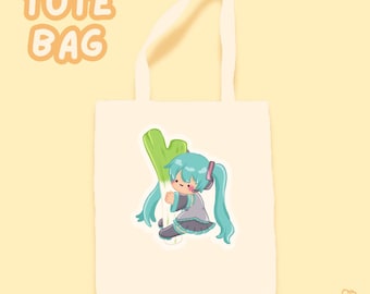 Lauch Miku · Öko-Baumwolltasche · Hatsune Miku · Kawaii