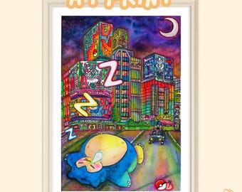 Road Block · A4 Druck · Pokemon · Cute Wand Art · Magical