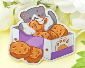 Nuggets Katzenaufkleber · Wasserdichtes, mattiertes Vinyl