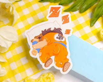 Schläfriger Yamcha Aufkleber · Wasserdichtes, mattiertes Vinyl