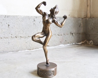 Amazing Delesprie Bronze Sculpture - Joe Weider's Ms. Olympia - Bronze Sculpture - Competitive Bodybuilding - Fine Art - Signed Sculpture