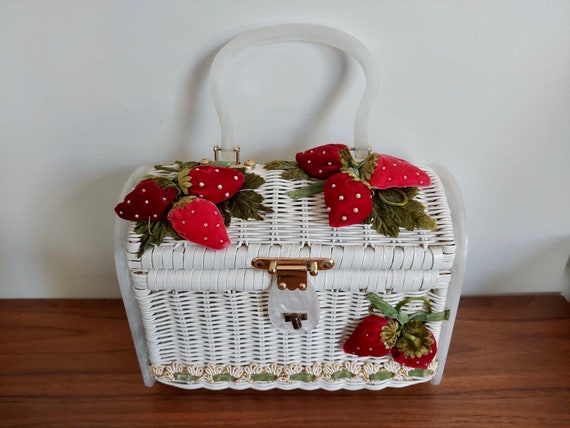 Amazing Vintage 50s 60s Large Novelty Strawberry … - image 4