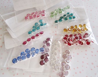 Swarovski crystal Birthstones- channel drops and /or 6mm bicones