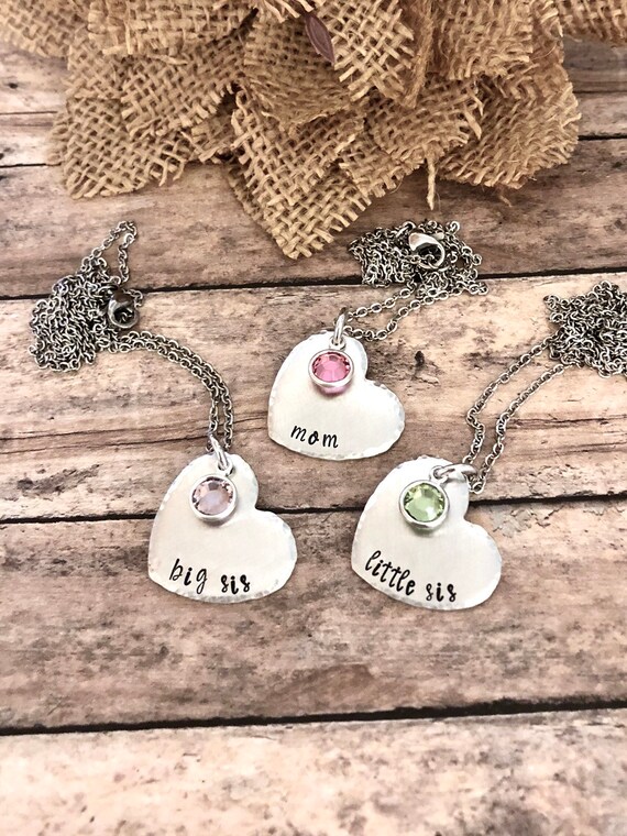 Sisters Mom Set of 3-sister Necklaces 