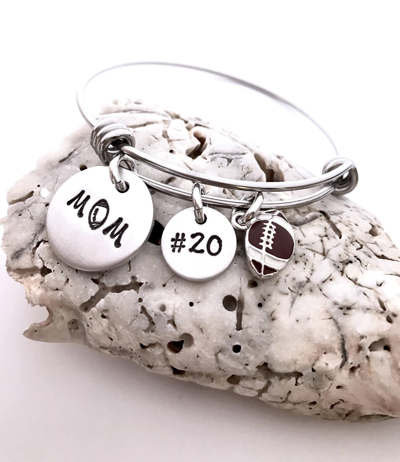 Football mom braceletcustom sports bracelet adjustable Etsy