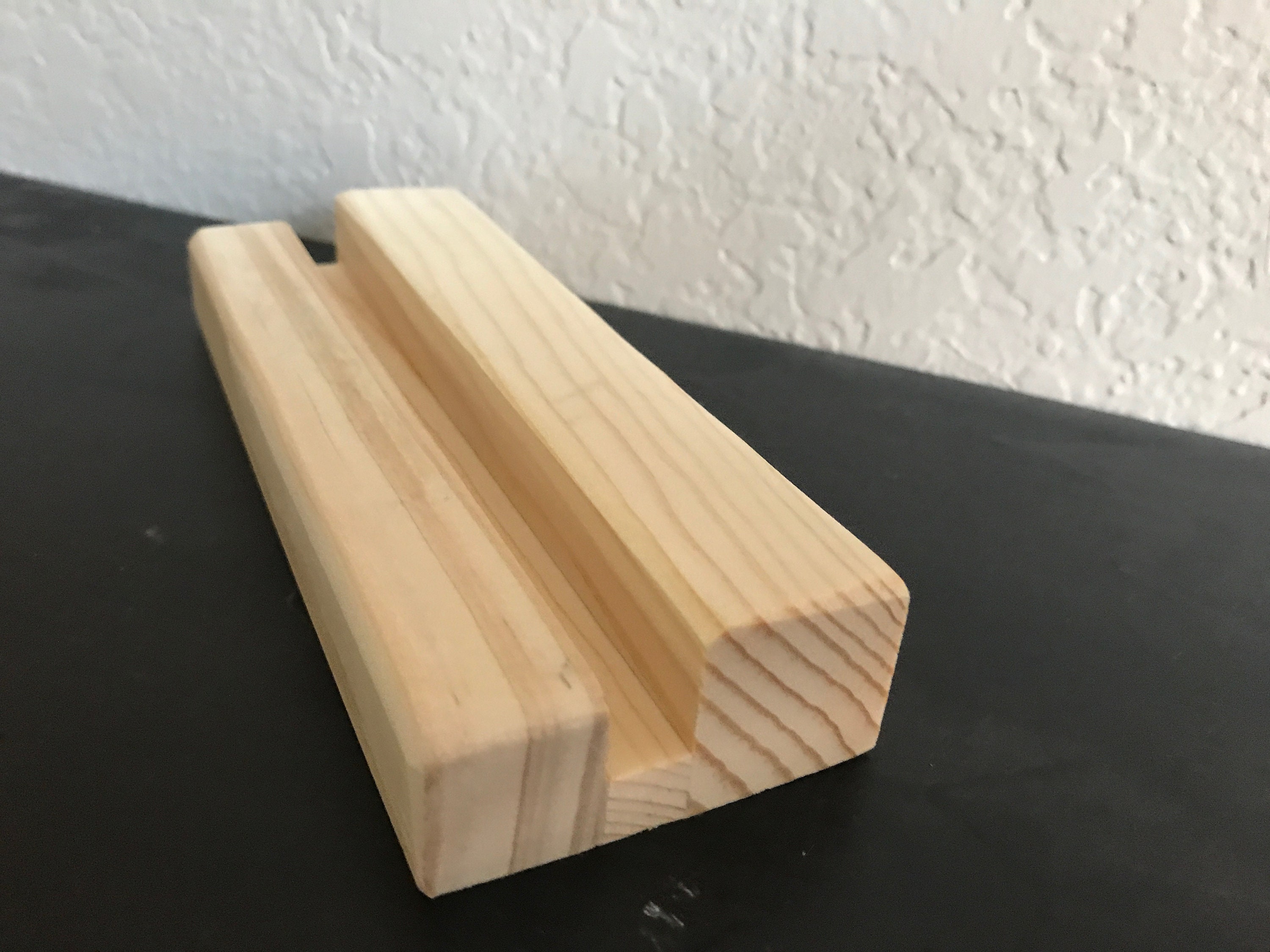 Custom made solid natural wood tile display stand easel Etsy