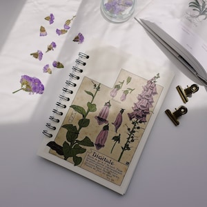 Botanic Spiral notebook — Old flower and plant illustration in a cosy spiral journal