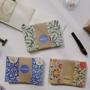 Set di 3 taccuini tascabili con stampa floreale / William Morris / Piccoli quaderni con stile vintage — Stampe miste