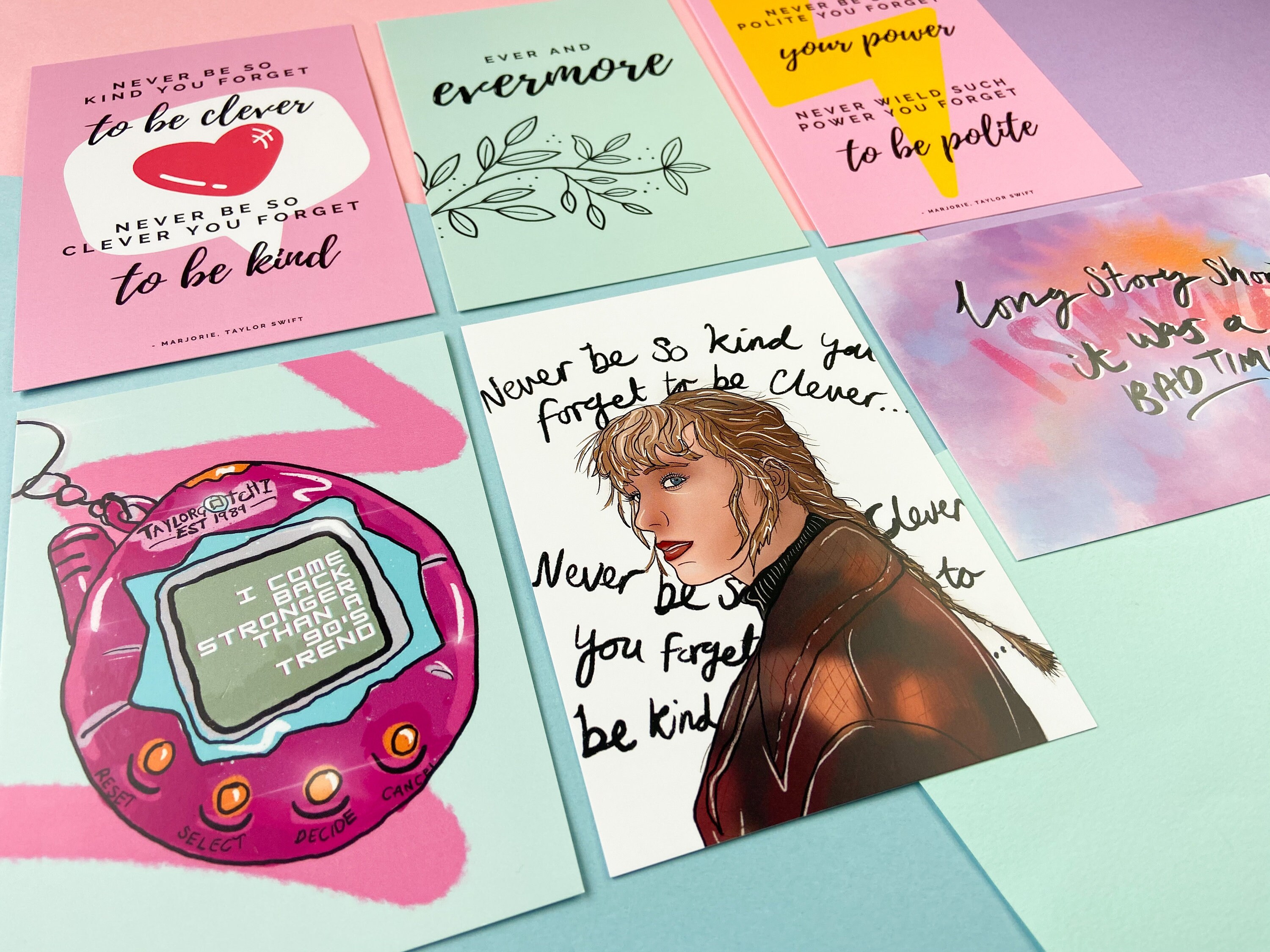 Taylor Swift Postcard Set Swifties Evermore Gift Etsy