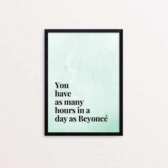 Beyonce Druck A5 Druck Inspirierend Beyonce Zitat Töten Etsy
