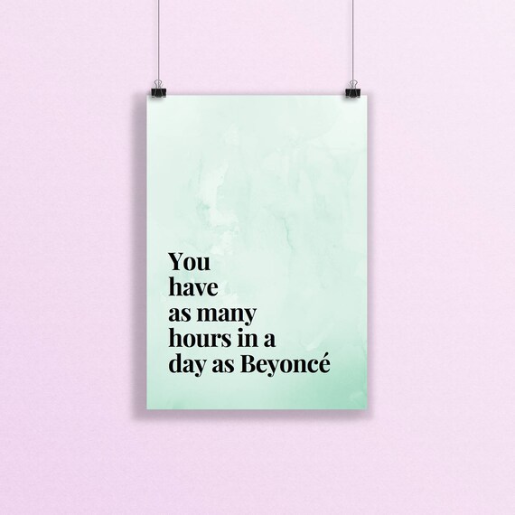 Beyonce Druck A5 Druck Inspirierend Beyonce Zitat Töten Etsy