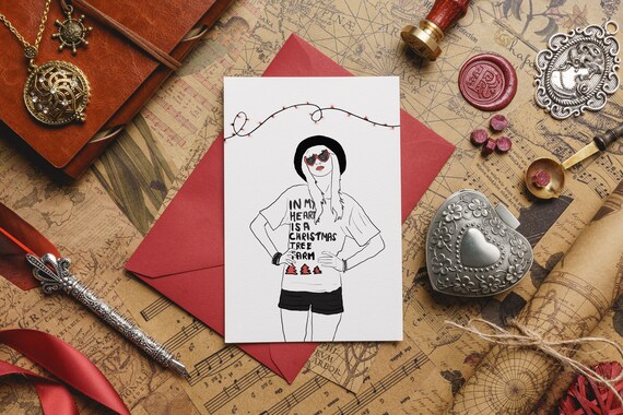 Taylor Swift Red Christmas Card