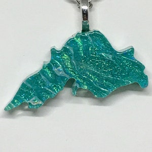 Lake Superior Dichroic Glass necklace