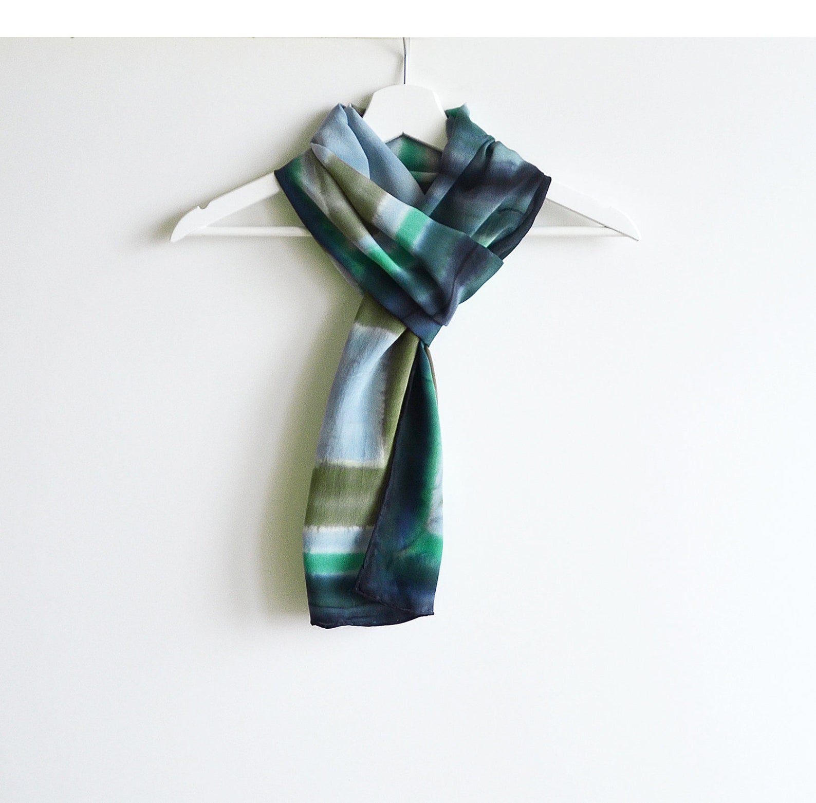 Mens Silk Scarf Green Bright Scarf for Men Mens Scarf Etsy