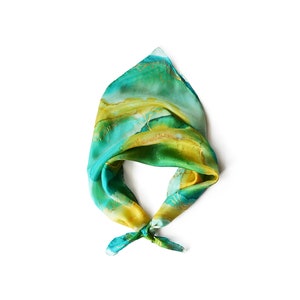 Halstuch Schal grün - Halstuch-kleine grüne Schal - Hals Schal - Sommer leichten Schal - Mitarbeiter-Geschenke unter 40-Boho Geschenk Freundin