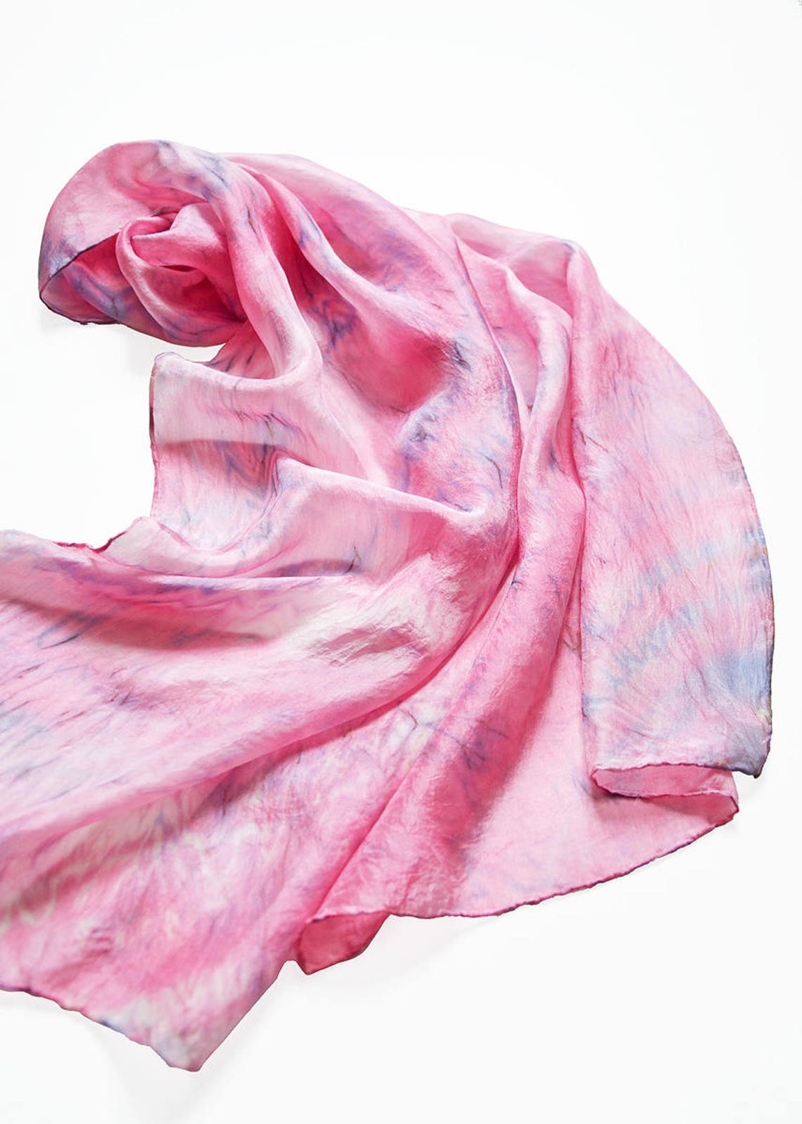 Pink Silk Scarf Hand Painted Silk Scarf Women Scarf Silk Scarf Pink
