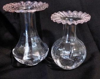 Items Similar To Antique Hand Painted Floral Glass Vase On Etsy