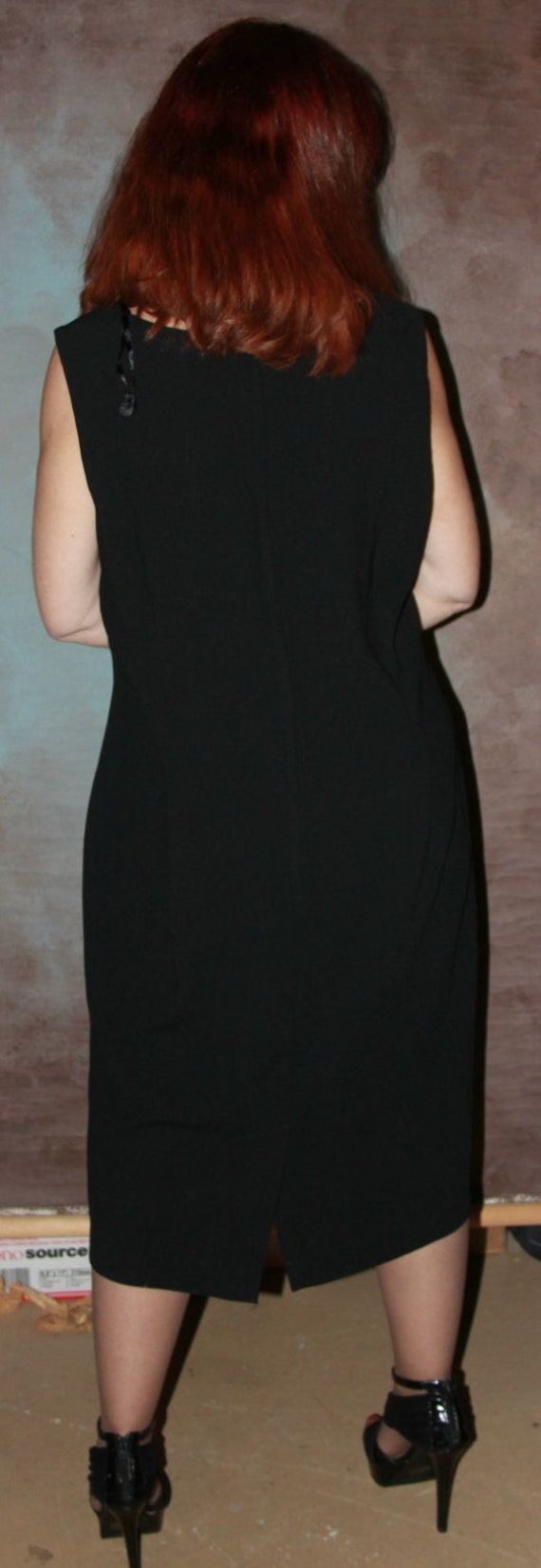 Womans Black Dress/Vintage Black Dress/Size 18W/B… - image 3